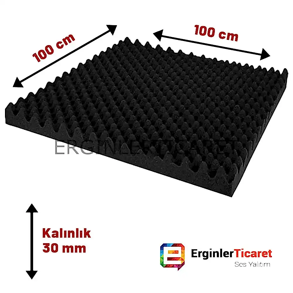 Yanmaz Akustik Yumurta Süngeri 30mm 50Dns 100cm X 100cm