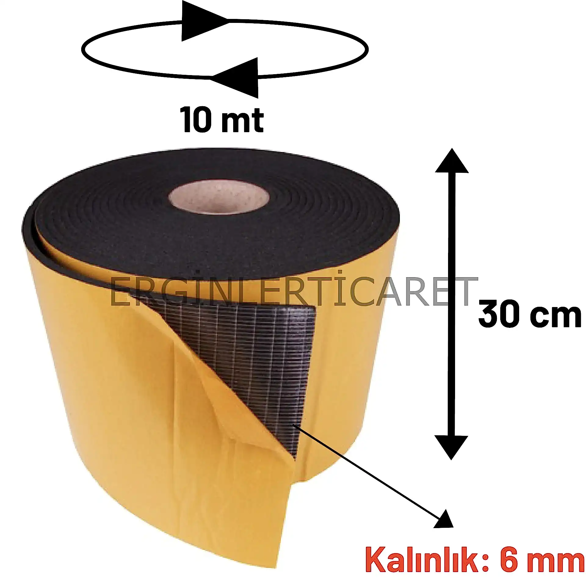 Oto Ses Yalıtımı 30 cm 10 mt 6 mm Kalınlık